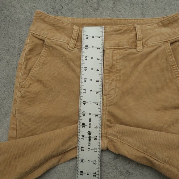 American Eagle Jeans Women's Size 2R Tan High-Rise Corduroy Kick Boot 31" Inseam - Picture 7 of 16